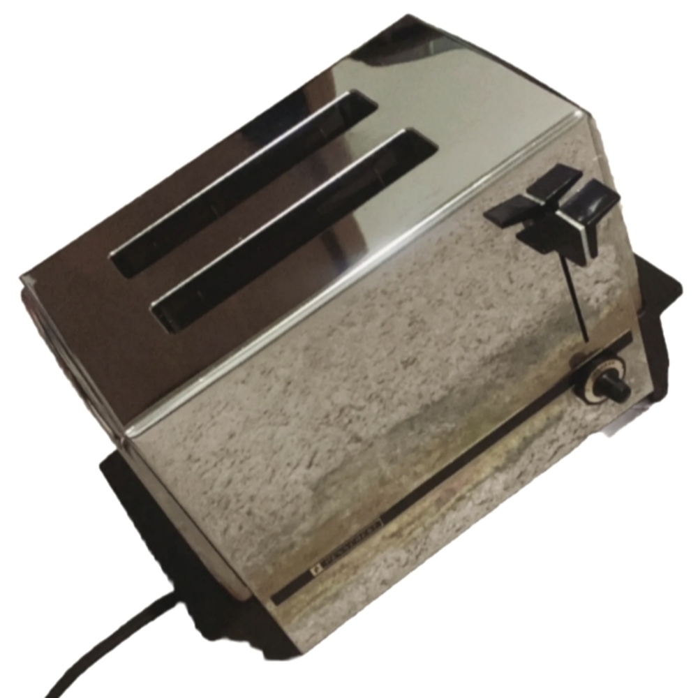 VINTAGE Electric Penncrest  2 Slice Toaster by JC Penney Model 3113A CHROME